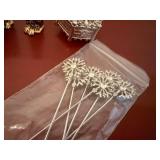 St. John Home Set Including  Leopard Salt and Pepper Shakers, Snowflake Bottle Stopper and Rhinestone Holder Picks