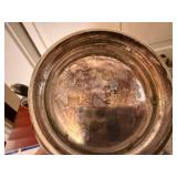 Antique Silverplate Serving Lot Tray Tureen Teapot Creamer Napkin Rings