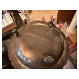 Antique Silverplate Serving Lot Tray Tureen Teapot Creamer Napkin Rings