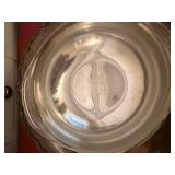 Antique Silverplate Serving Lot Tray Tureen Teapot Creamer Napkin Rings