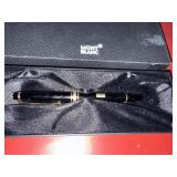 Montblanc Meisterstuck 144R Fountain Pen Black Gold Tone Box F Nib