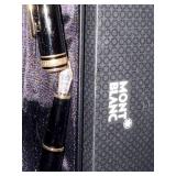 Montblanc Meisterstuck 144R Fountain Pen Black Gold Tone Box F Nib