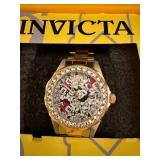 Invicta Disney Mickey Minnie Crystal Bezel Watch Box Papers