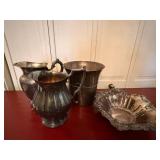 Mixed Silverplate Hollowware Lot Godinger Waterford EPNS 4 Pc