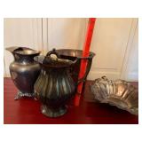 Mixed Silverplate Hollowware Lot Godinger Waterford EPNS 4 Pc