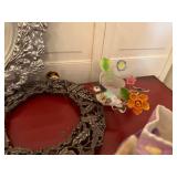 Spring Decor Lot Rabbit Metal Tray Bird Votives Wreath Easter Pieces