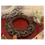 Spring Decor Lot Rabbit Metal Tray Bird Votives Wreath Easter Pieces
