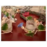 Spring Decor Lot Rabbit Metal Tray Bird Votives Wreath Easter Pieces