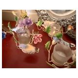 Spring Decor Lot Rabbit Metal Tray Bird Votives Wreath Easter Pieces