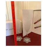 St. John Home Snowflake Champagne Flutes & Spreaders Boxed Set