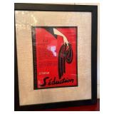 Framed French Advertising Style Prints Set of 2 Black Frames Wall Art