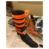 Mixed Holiday Decor Lot Halloween Easter Witch Bunny Decorations