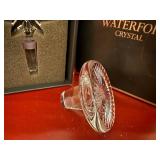 Waterford Crystal Bottle Stoppers Pair in Box Star Cut Barware