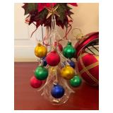 Christmas Decor Lot Poinsettia Elves Ornament Tree Box Mixed Set