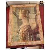 Italian Florentine Ghirlandaio Giovanna Tornabuoni Wall Plaque 17x13