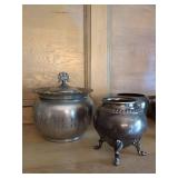 Vintage Silverplate Hollowware Group Tea Urn Vase Bowls 8 Pcs