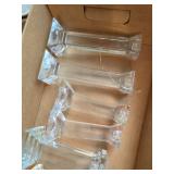 Lot of 5 Clear Glass Candlestick Holders Taper Candle Holders Decor Event