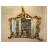 Large Gold Gilt Rococo Wall Mirror Florentine Style Ornate Frame