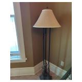 Neoclassical Figural Caryatid Floor Lamp 3 Maiden Base With Shade