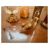 Mixed Decorative Accent Lot Glass Holder Lantern Bird Stamp Holder Mineral