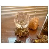 Mixed Decorative Accent Lot Glass Holder Lantern Bird Stamp Holder Mineral