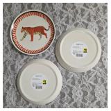 Jaguar Statue, Jaguar Plate, 2- Tiger Plates, 2- Tiger Wall Hangers, 2-Coffee Mugs, 3-Plastic Margarita Glasses.