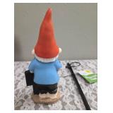 2-Pack Plastic Terra Cotta Planters, Pair of Gloves, Garden Flag and Pole, Wooden Décor Sign, Flower Seed Mixture, Water Hose Nozzle, Garden Gnome Decor.