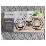 Ladies Slippers M(7-8), Metal Candle Holder, 14" Bamboo Table Porch with wicks, Citronella Tea Candles -36 count