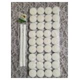 Ladies Slippers M(7-8), Metal Candle Holder, 14" Bamboo Table Porch with wicks, Citronella Tea Candles -36 count