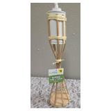 Ladies Slippers M(7-8), Metal Candle Holder, 14" Bamboo Table Porch with wicks, Citronella Tea Candles -36 count