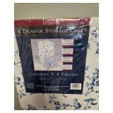 Drawer Organizer (13x13x4.33), 4 drawer Storage Chest (24 x 11.7 x 12), Desk Organizer (6" x 12" x 12")-used