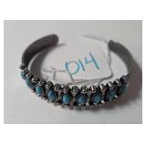 Necklace and Earrings.  Turquoise color.  Chain is 14-16" long.