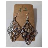 Necklace and Earrings.  Blue and silvers.