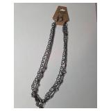 Necklace , Earrings, Bracelet.  Shades of black.