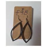 Necklace , Earrings, Bracelet.  Shades of black.