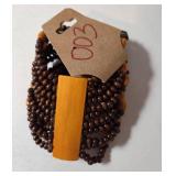 Necklace , Earrings, Bracelet.  Shades of orange and brown.