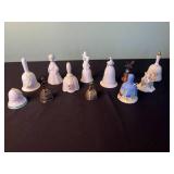 Assorted Porcelain Christmas Bells & Figurines - Hand Painted, Made in Japan