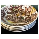 Nasco Mountain & English Cottage Japan Transferware Plates - Assorted Sizes, Two Patterns