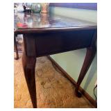 Antique Mahogany Console Table with Drawer Contents only - Assorted Vases, Porcelain & Glassware NOT included