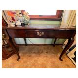 Antique Mahogany Console Table with Drawer Contents only - Assorted Vases, Porcelain & Glassware NOT included