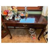 Antique Mahogany Console Table with Drawer Contents only - Assorted Vases, Porcelain & Glassware NOT included