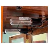 Tall Wooden Display Curio Cabinet with Glass Doors and Shelves - curio only