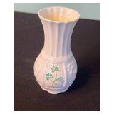 Belleek Ireland Porcelain Vases with Shamrock Motif - Set of 4
