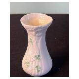 Belleek Ireland Porcelain Harp & Tall Vase with Shamrock Motifs