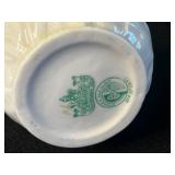 Belleek Ireland Swan Creamer Set - 3 Piece Porcelain with Green Mark