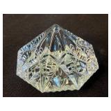 Waterford Crystal Cut Glass Cross Figurines - Diamond Pattern Clear Crystal Decor