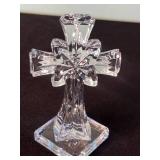 Waterford Crystal Cut Glass Cross Figurines - Diamond Pattern Clear Crystal Decor