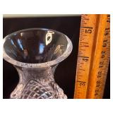 Waterford Crystal Glass Clock with Lidded Sugar Jar and Tall Vase (Lot of 3)