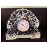 Waterford Crystal Glass Clock with Lidded Sugar Jar and Tall Vase (Lot of 3)