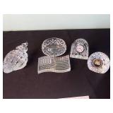 Waterford Crystal Clock & Assorted Crystal Decor Pieces